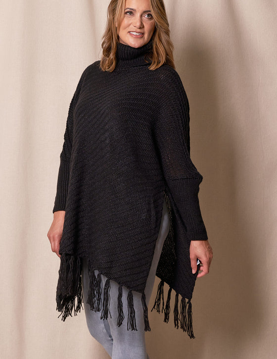 Nina Roll Neck Sweater - Black — Sivana