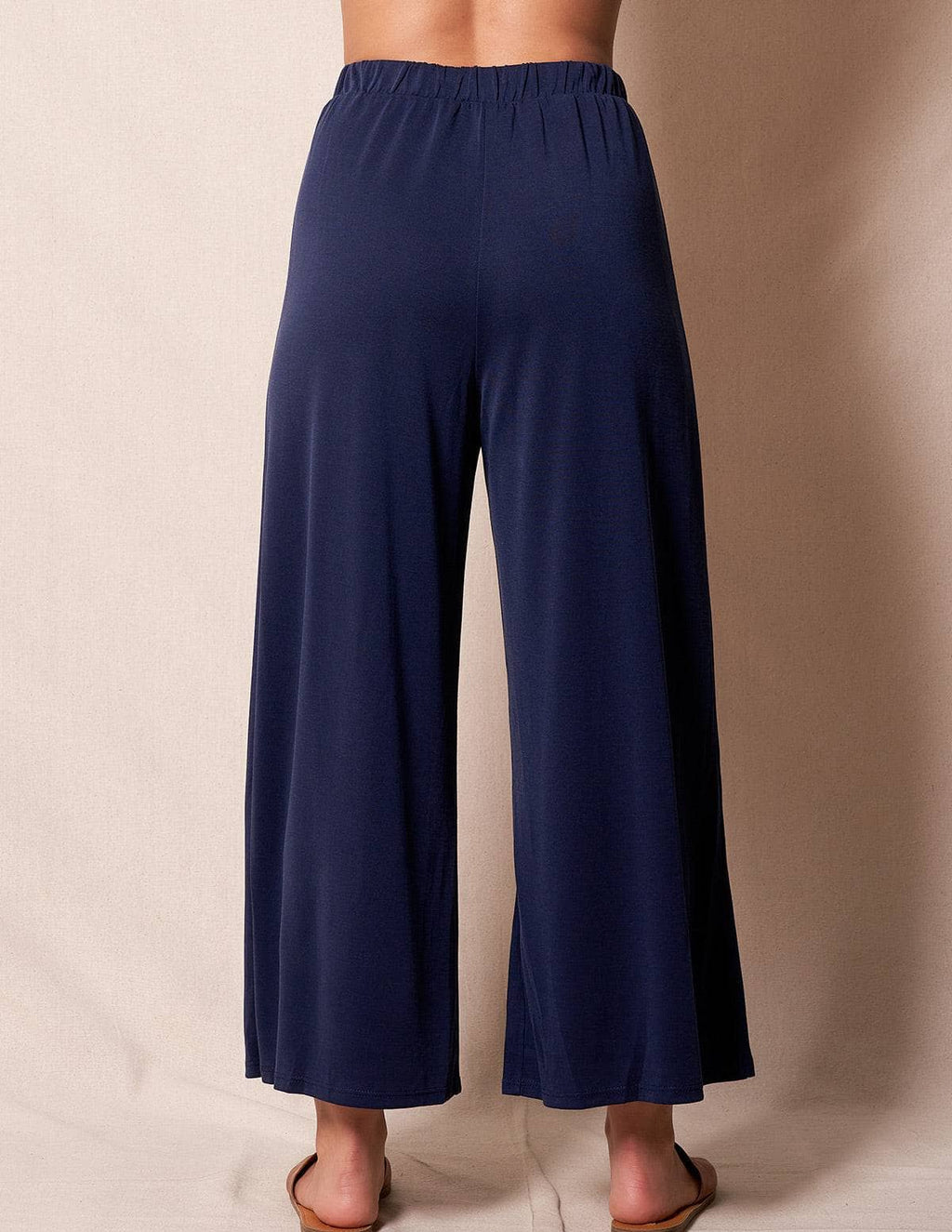 Eva Flowy Pants - Navy — Sivana