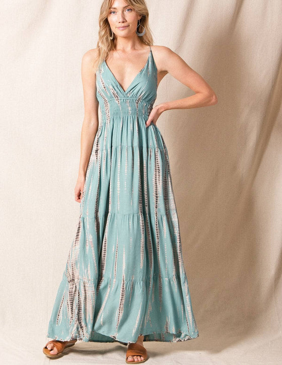 Tie-Dye 2-Way Sundress Dress - Aqua — Sivana