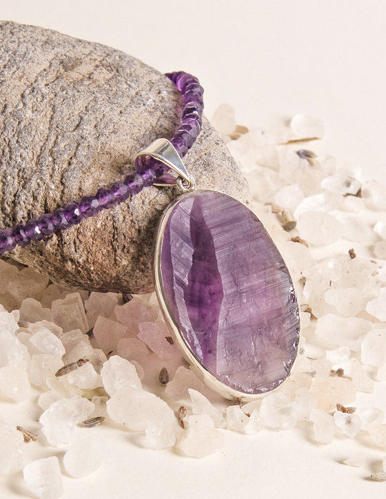 Large Amethyst Power Piece Pendant - Nvision