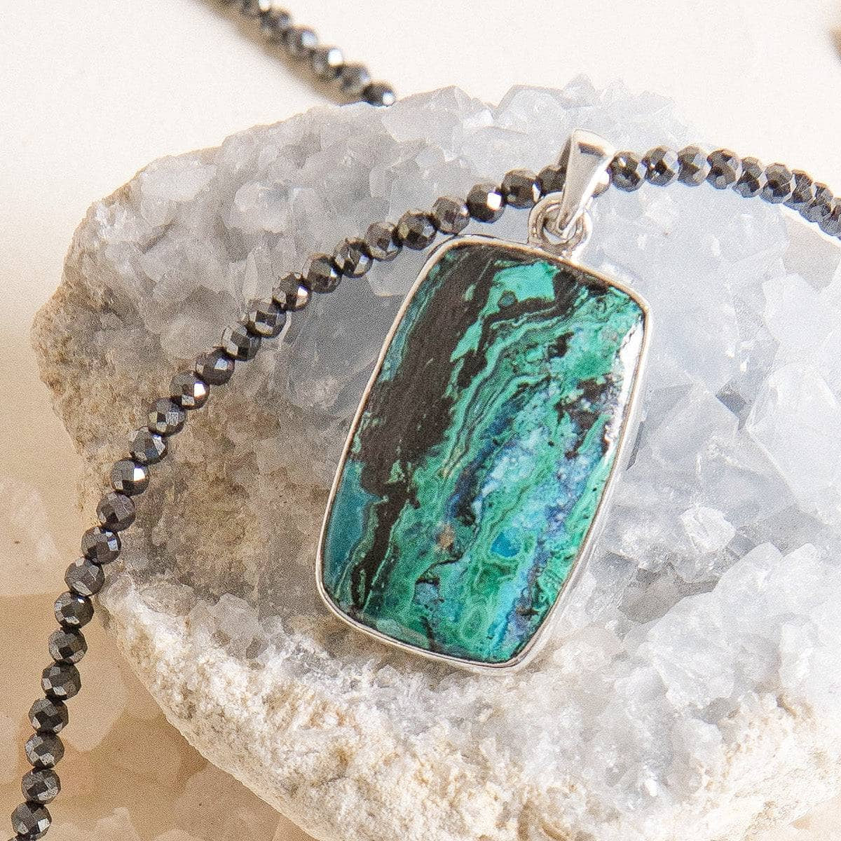 Azurite malachite clearance necklace