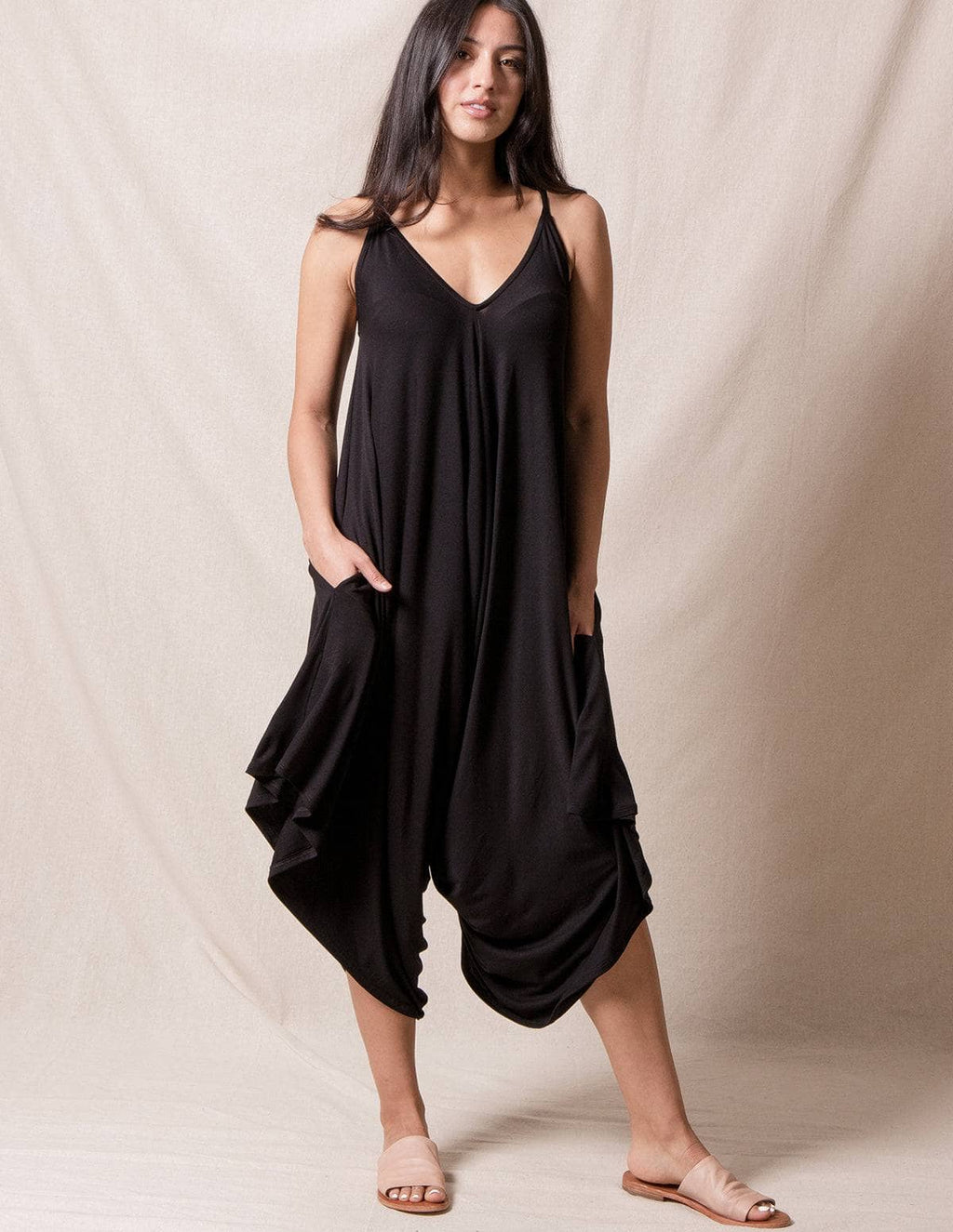 Bamboo Jumpsuit - Black — Sivana