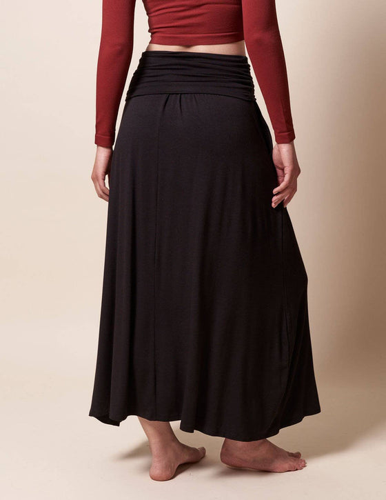 Charcoal Jersey Low Rise Maxi Skirt