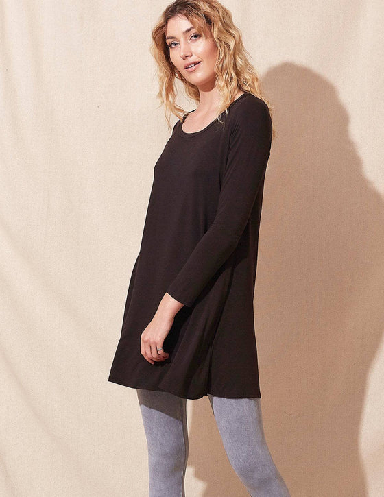 Donna Not So Basic Soft Knit Tunic and Leggings - Black - ShopperBoard