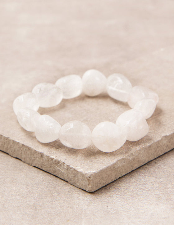 Clear Quartz Bead Bracelet — Sivana