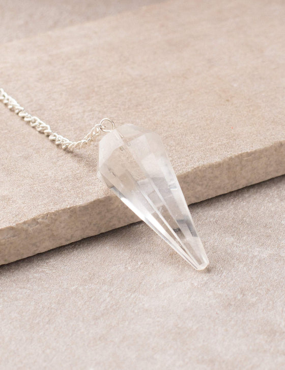 Clear Quartz crystal Pendulum — Sivana