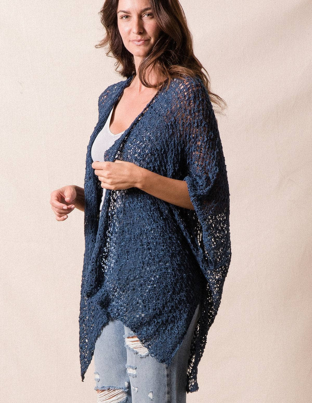 Handwoven Riva Knit Kimono — Sivana