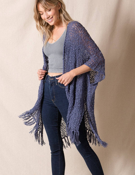 Handwoven Riva Poncho Wrap — Sivana