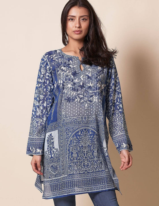 Indira Tunic - Denim Blue — Sivana