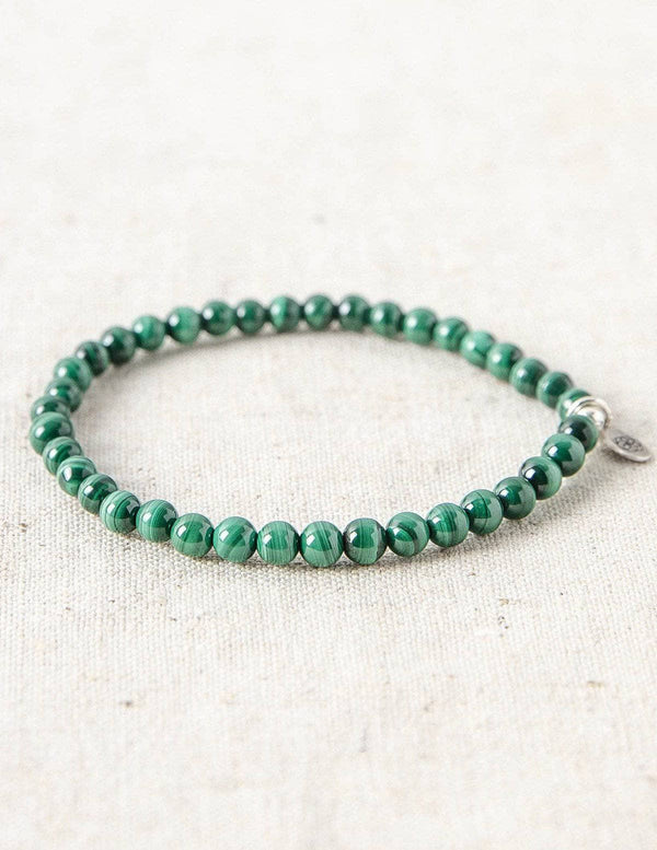 Dainty Malachite + Genuine Copper Bracelet