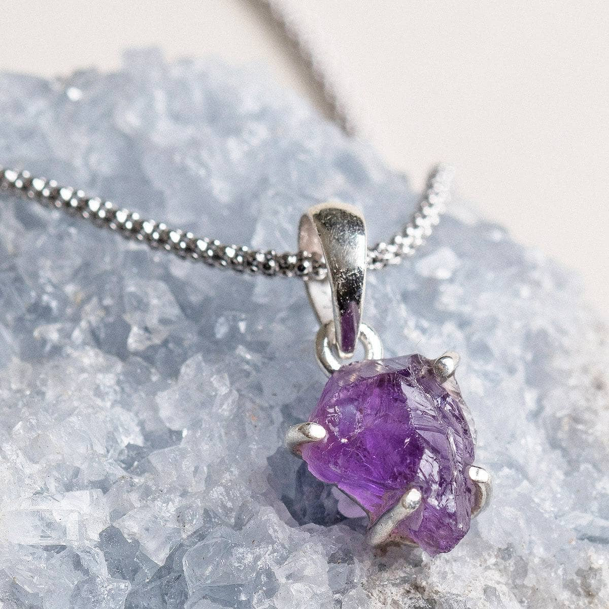 Amethyst pendant store necklace