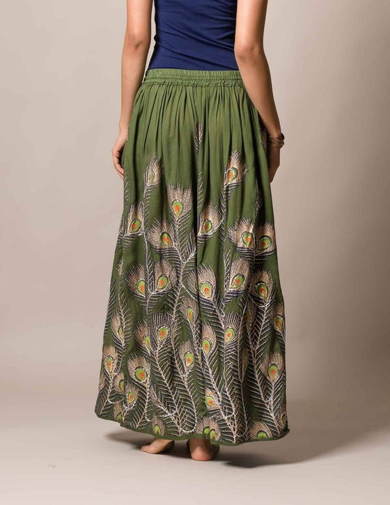 Peacock Feather Skirt - As Is Clearance — Sivana