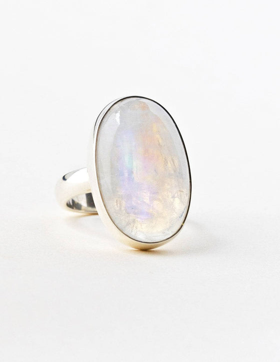 Adjustable moonstone shops ring