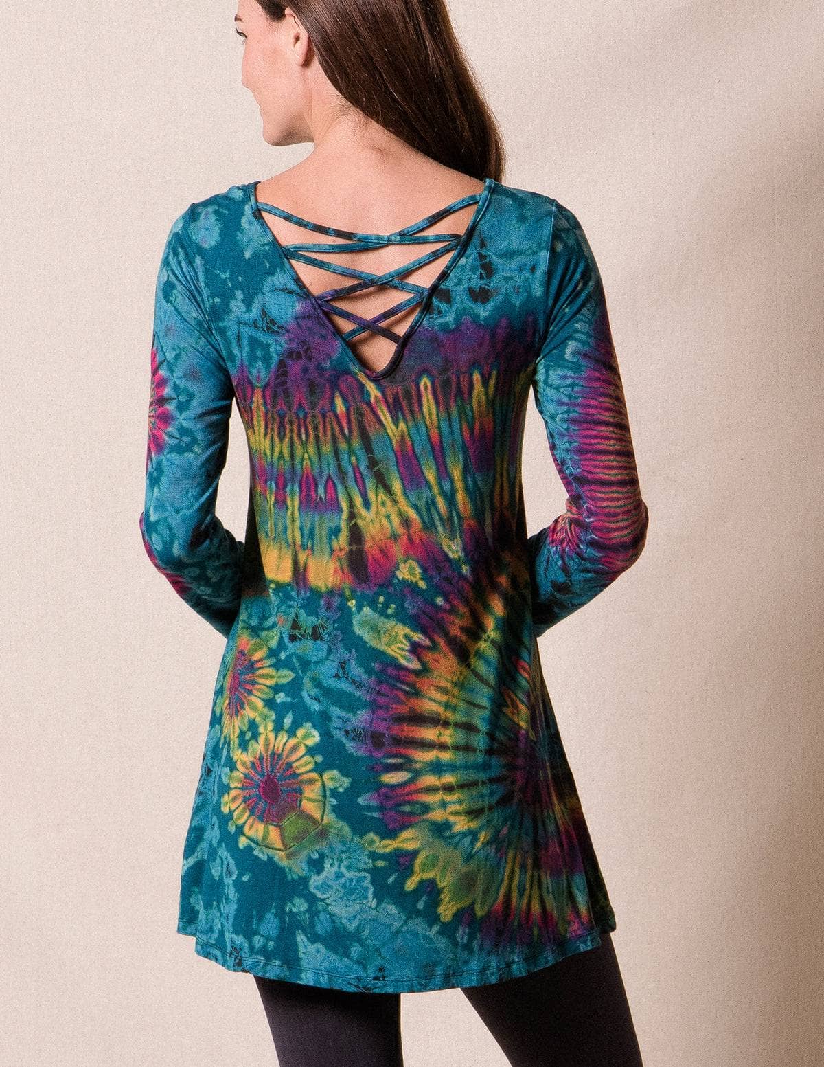 Tie Dye Long Sleeve Tops for Women Shirts to Wear with Leggings