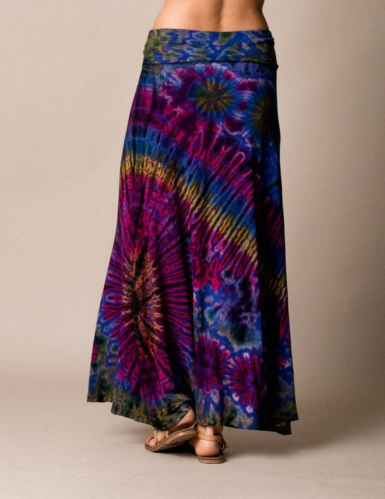 Tie dye outlet silk skirt