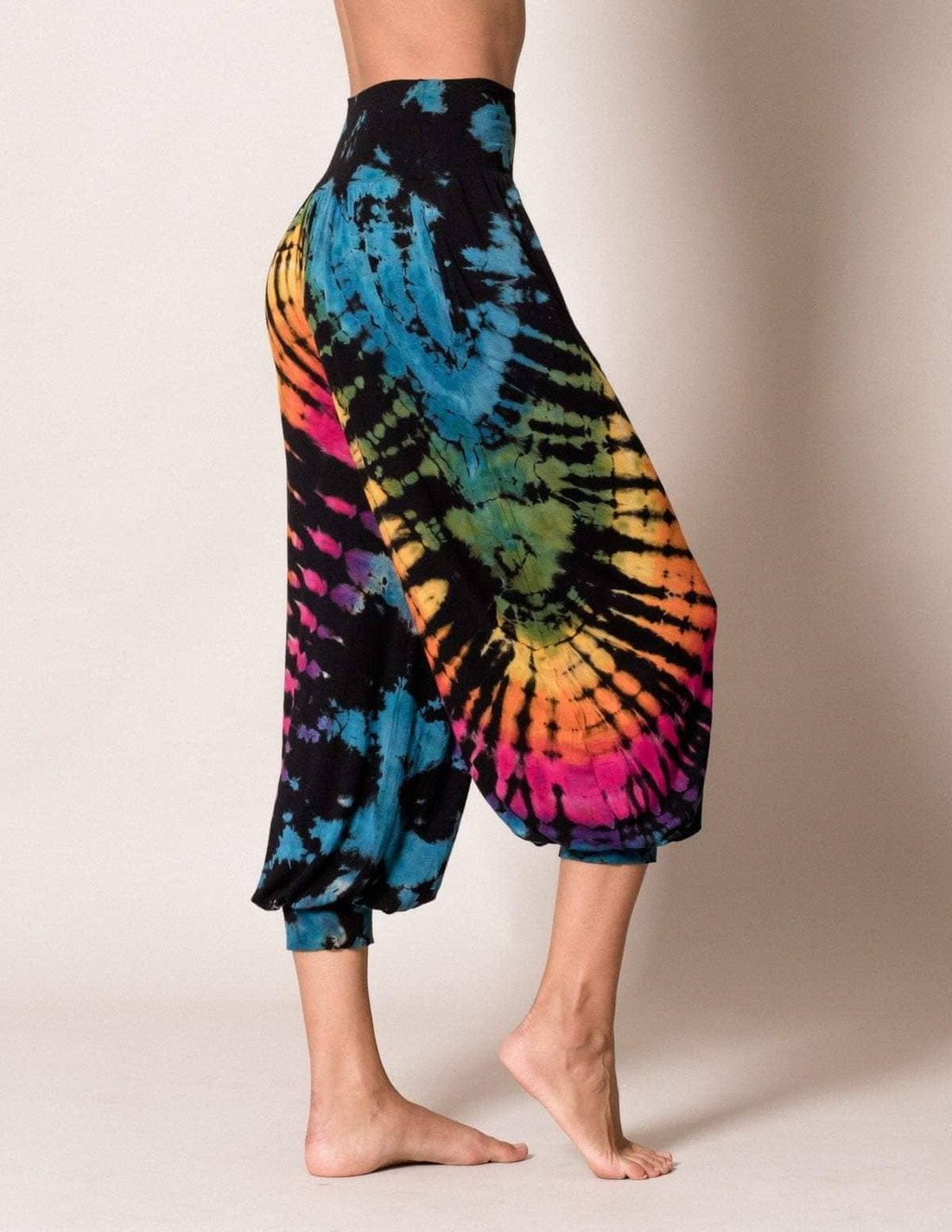 Tie Dye Harem Pants — With Pockets Unique Exotic Colorful — Sivana 9821