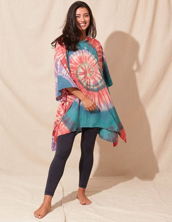 7Hands Design Tie Dye Cowl-neck Cape/Ponchos S/M store